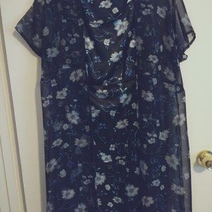 Dress w/sheer jacket